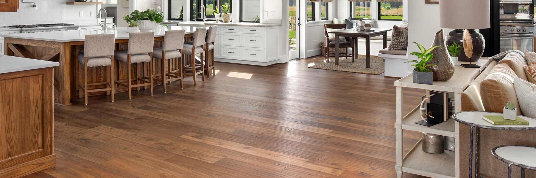 Inviting Large Kitchen With Hardwood Floors